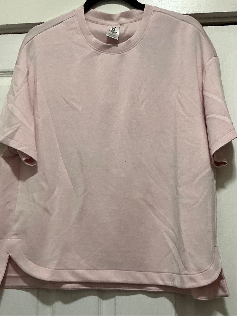 Relaxed Short Sleeve Tee in Soft Pink